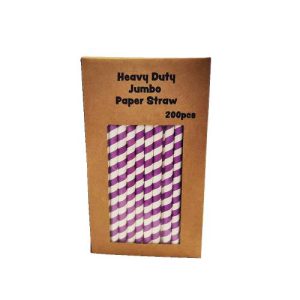 Heavy Duty Jumbo Paper Straws x 250